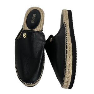 Michael Kors Black Espadrille Mules Women's Us 9.5 Gently Used